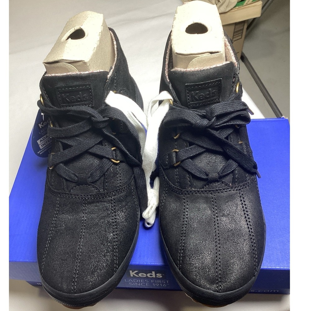 Keds NWT Scout Chukka Leather Black Sneakers Boots Size 8